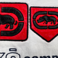 Vintage 90s Ecko Unltd T Shirt Mens Small White Complex Rhino Distressed Tee