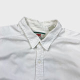 Vintage 90s Levi's Denim Shirt Mens Large White Faded Light Wash Button Up