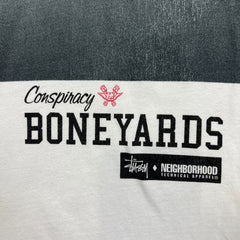 Stussy x NEIGHBORHOOD Boneyards II Conspiracy T Shirt Mens Medium White Tee