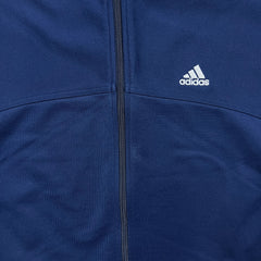 Adidas Essentials Hoodie Mens Small Blue Full Zip Lightweight Hooded Sweater