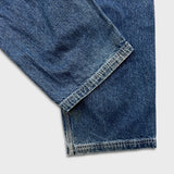 Vintage 90s Tommy Hilfiger Overalls Mens Large Blue Medium Wash Hammer Loop Workwear