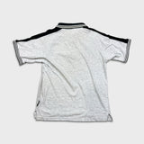 Vintage 90s Umbro by Descente Polo Shirt Mens Medium Gray 1/4 Zip Spell Out