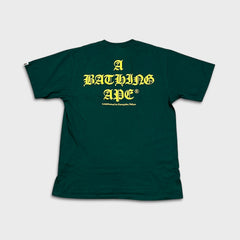 A Bathing Ape BAPE Mens XL Green World Gone Mad Harajuku Tokyo T Shirt