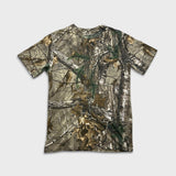 Realtree Pocket T Shirt Mens Medium Green Woodland Camo Hunting Tee