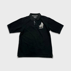 Vintage Y2K Ecko Unltd Polo Shirt Mens Medium Black Rhino Casual Preppy Short Sleeve