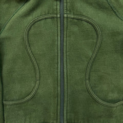 Lululemon Scuba Hoodie Womens XS Green Full Zip Sports Hooded Sweater
