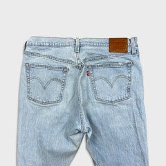 Levi's 501 S Jeans Womens 31x28 Blue Skinny Fit Slim Taper Distressed Light Wash Pants