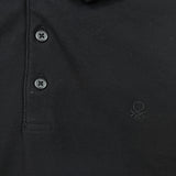 United Colors of Benetton Polo Shirt Mens XL Black Coolmax Short Sleeve Golf