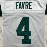 Vintage 2008 Reebok Brett Favre #4 New York Jets Jersey Mens Large White Stitched NFL Football