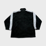 Vintage 90s PUMA Fleece Women XS Black Full Zip Outdoor Jacket