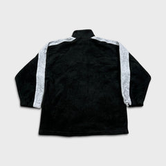 Vintage 90s PUMA Fleece Women XS Black Full Zip Outdoor Jacket