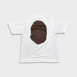 A Bathing Ape BAPE T Shirt Mens Large White Big Ape Head Double Sided Tee