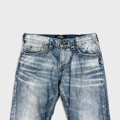 Silver Jeans Co. Zac Mens 34x32 Blue Relaxed Fit Straight Leg Light Wash Denim Pants