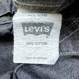 Vintage Levi’s Denim Shirt Mens XL Black Western Dark Wash Pearl Snap Button Up