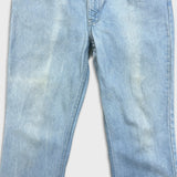 Vintage 90s Levi's 619 Jeans Mens 32x29 Orange Tab Light Wash Frayed Leg Denim Pants