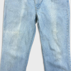 Vintage 90s Levi's 619 Jeans Mens 32x29 Orange Tab Light Wash Frayed Leg Denim Pants