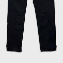 True Religion Geno Pants Mens 32x30 Black Relaxed Slim Stretch Dark Wash Denim