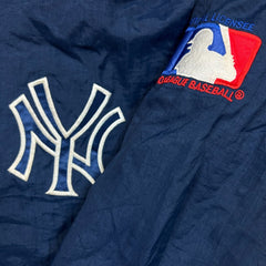 Vintage Pro Player New York Yankees Jacket Mens Large Black Reversible 90s MLB Baseball