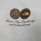 Vintage 90s The North Face T Shirt Mens XL White Never Stop Exploring Globe Tee