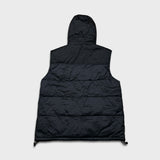 Vintage 90s Starter Vest Jacket Mens Large Black Full Zip Puffer Down