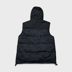 Vintage 90s Starter Vest Jacket Mens Large Black Full Zip Puffer Down