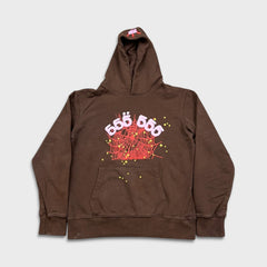 SS22 Sp5der Worldwide Angel Number Hoodie Mens Medium Brown 555 555 Hooded Sweater