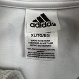 Adidas Sweatshirt Mens Medium White Essentials 3 Stripe Full Zip Tracksuit Top