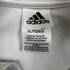 Adidas Sweatshirt Mens Medium White Essentials 3 Stripe Full Zip Tracksuit Top