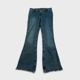 Silver Jeans Womens 32x35 Blue Flare Leg Bootcut Low Rise Dark Wash Y2K Denim Pants