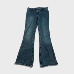 Silver Jeans Womens 32x35 Blue Flare Leg Bootcut Low Rise Dark Wash Y2K Denim Pants