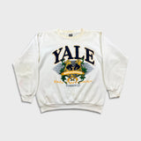 Vintage 90s Yale Bulldogs University Sweatshirt Mens XL White USA Crewneck