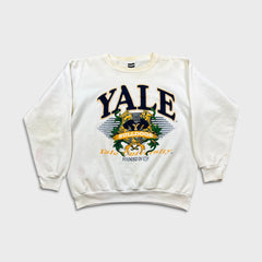 Vintage 90s Yale Bulldogs University Sweatshirt Mens XL White USA Crewneck
