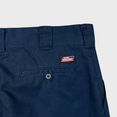 Dickies Pants Mens 34x32 Blue Loose Fit Workwear Baggy Casual Chino Trousers