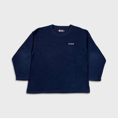 Vintage 90s Chaps Ralph Lauren Fleece Mens Large Blue Spell Out Pullover Jacket