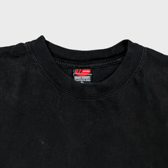 Vintage 90s Blank T Shirt Mens XL Black Faded Heavyweight Boxy Short Sleeve Tee