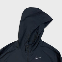 Nike Sportswear Jacket Men Large Black 3M Swoosh Full Zip Running Windbreaker