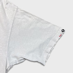 AAPE By A Bathing Ape T Shirt Mens Large White Distressed Monogram Moon Face Tee