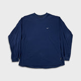 Vintage 90s Nike Sportswear Fleece Mens XL Blue Swoosh Pullover Jacket