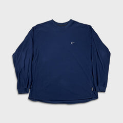 Vintage 90s Nike Sportswear Fleece Mens XL Blue Swoosh Pullover Jacket