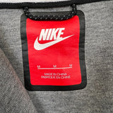 Nike Tech Fleece Hoodie Womens Medium Gray Swoosh Full Zip Cap Sweater