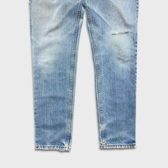 Levi's 512 Jeans Mens 32x30 Slim Fit Taper Leg Light Wash Distressed Faded Denim Pants