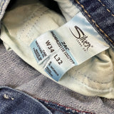 Silver Jeans Co. Zac Mens 34x32 Blue Relaxed Fit Straight Leg Light Wash Denim Pants