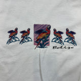 Vintage Belize Parrot T Shirt Mens Large White Tropical Short Sleeve Graphic Tee