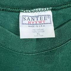 Vintage 90s Blank T Shirt Mens XL Green USA Heavyweight Faded Short Sleeve Tee
