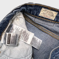 Levi's 70s Style High Flare Jeans Womens 31x24 Blue Medium Wash Distressed Denim Pants