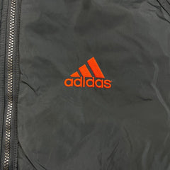 Vintage 90s Adidas Jacket Mens Large Gray Reversible 3 Stripe Heavy Coat