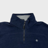 Vintage Y2K Nautica Competition Fleece Mens 2XL Blue 1/4 Zip Pullover Jacket