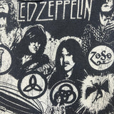 Led Zeppelin T Shirt Mens Medium Black Sun Faded Distressed Band Tee