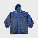 Vintage 90s Nike Sportswear Jacket Mens Medium Blue Swoosh Full Zip Coat