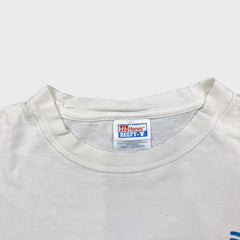Vintage Y2K Antenna Software Tech T Shirt Mens Large White Distressed Promo Tee